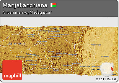 Physical Panoramic Map of Manjakandriana