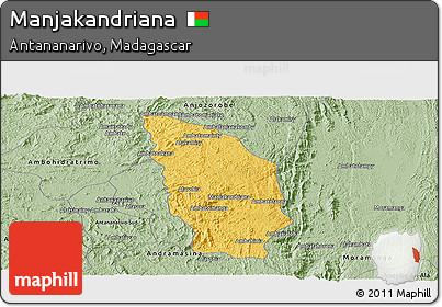 Savanna Style Panoramic Map of Manjakandriana