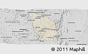Shaded Relief Panoramic Map of Manjakandriana, desaturated