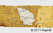Shaded Relief Panoramic Map of Manjakandriana, physical outside