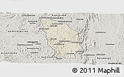 Shaded Relief Panoramic Map of Manjakandriana, semi-desaturated