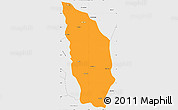 Political Simple Map of Manjakandriana, single color outside, borders and labels