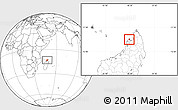 Blank Location Map of Nosy-Be