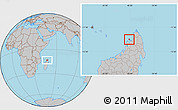 Gray Location Map of Nosy-Be