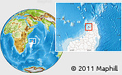 Physical Location Map of Nosy-Be, highlighted country