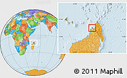 Political Location Map of Nosy-Be