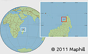 Savanna Style Location Map of Nosy-Be
