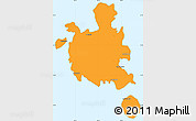 Political Simple Map of Nosy-Be, single color outside