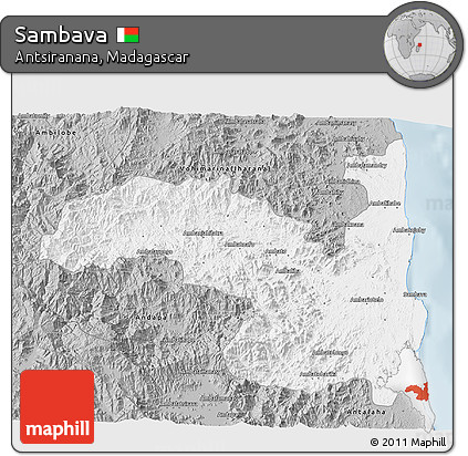 Gray 3D Map of Sambava