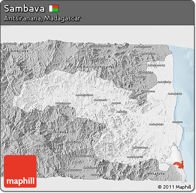 Gray 3D Map of Sambava