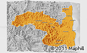 Political 3D Map of Sambava, lighten, desaturated