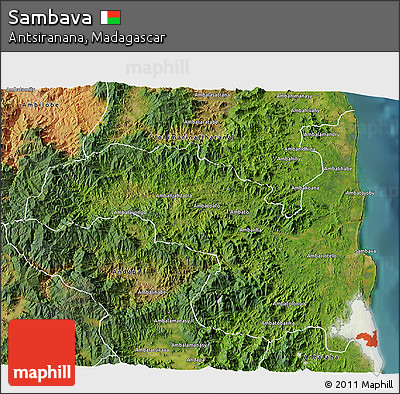 Satellite 3D Map of Sambava