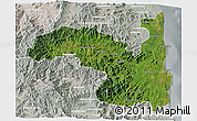 Satellite 3D Map of Sambava, lighten, semi-desaturated