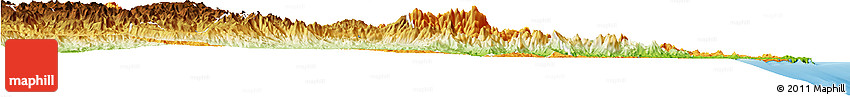 Political Horizon Map of Sambava, physical outside