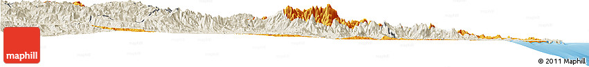 Political Horizon Map of Sambava, shaded relief outside