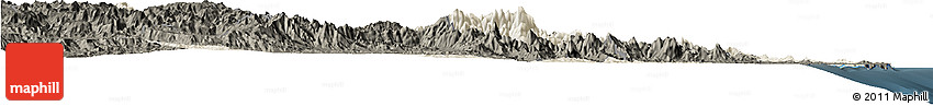 Shaded Relief Horizon Map of Sambava, darken