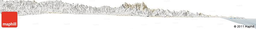 Shaded Relief Horizon Map of Sambava, lighten, semi-desaturated