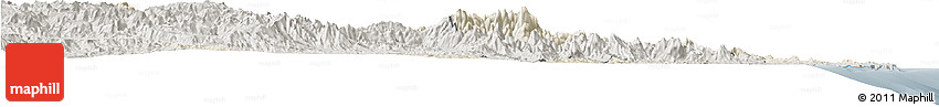 Shaded Relief Horizon Map of Sambava, semi-desaturated