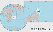 Gray Location Map of Sambava, highlighted parent region