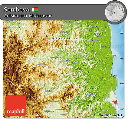 Physical Map of Sambava