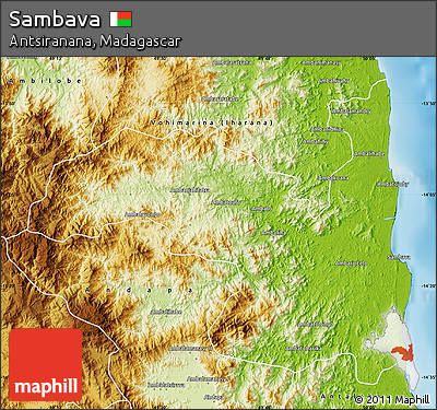 Physical Map of Sambava
