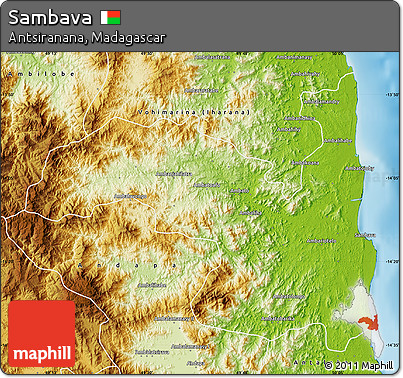 Physical Map of Sambava