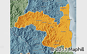 Political Map of Sambava, semi-desaturated