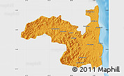 Political Map of Sambava, single color outside