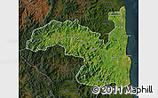 Satellite Map of Sambava, darken