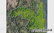 Satellite Map of Sambava, semi-desaturated