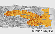 Political Panoramic Map of Sambava, lighten, desaturated