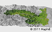 Satellite Panoramic Map of Sambava, lighten, desaturated