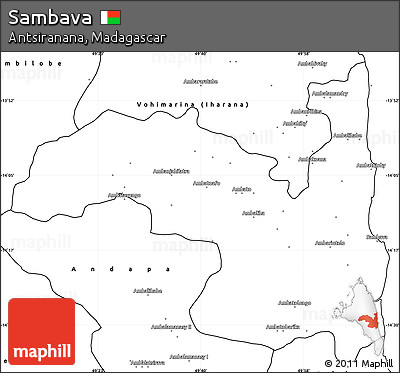 Blank Simple Map of Sambava