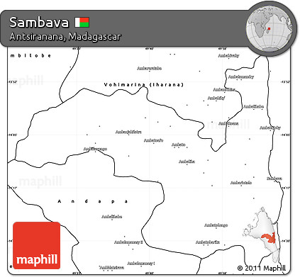 Blank Simple Map of Sambava