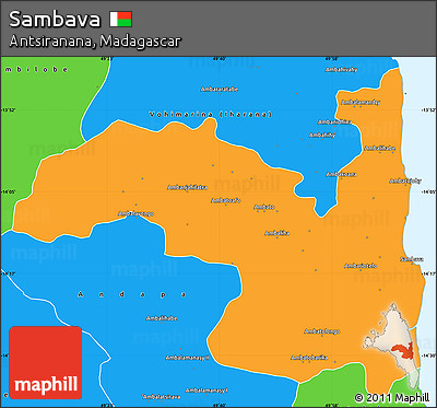Political Simple Map of Sambava
