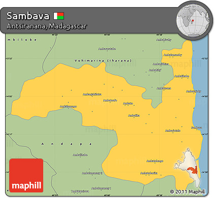 Savanna Style Simple Map of Sambava