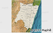 Shaded Relief 3D Map of Fianarantsoa, satellite outside