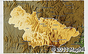 Physical 3D Map of Ambalavao, darken