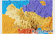 Physical 3D Map of Ambalavao, political outside