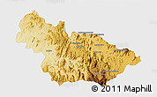 Physical 3D Map of Ambalavao, single color outside