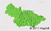 Political 3D Map of Ambalavao, cropped outside