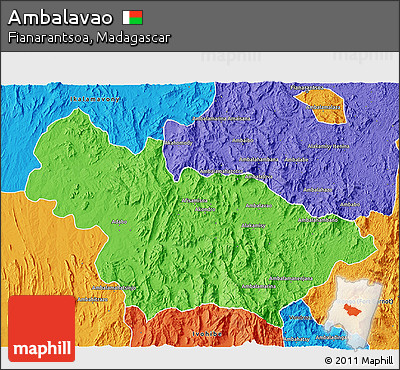 Political 3D Map of Ambalavao
