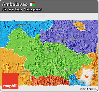 Political 3D Map of Ambalavao