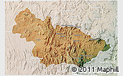 Satellite 3D Map of Ambalavao, lighten