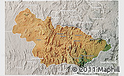 Satellite 3D Map of Ambalavao, lighten, semi-desaturated