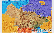Satellite 3D Map of Ambalavao, political outside