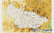 Shaded Relief 3D Map of Ambalavao, physical outside