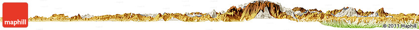 Shaded Relief Horizon Map of Ambalavao, physical outside