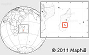 Blank Location Map of Ambalavao, within the entire country