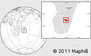Blank Location Map of Ambalavao, highlighted country